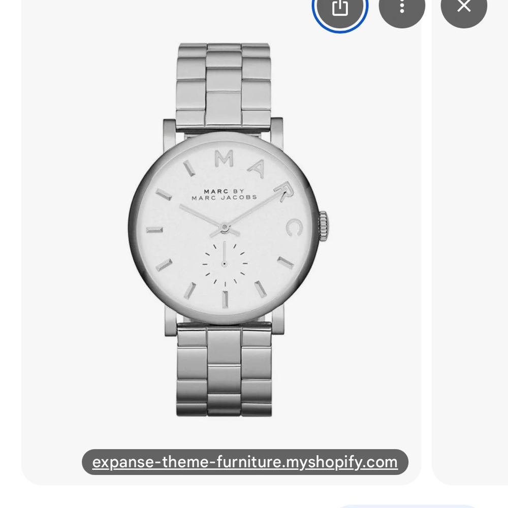 Marc Jacobs Silver Tone Watch